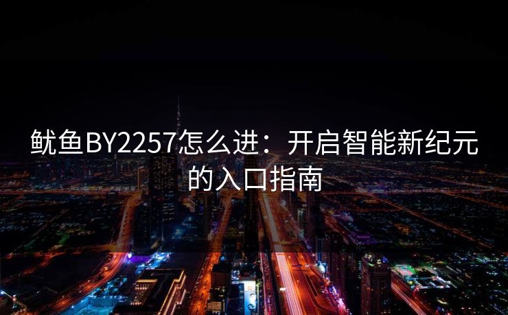 鱿鱼BY2257怎么进：开启智能新纪元的入口指南